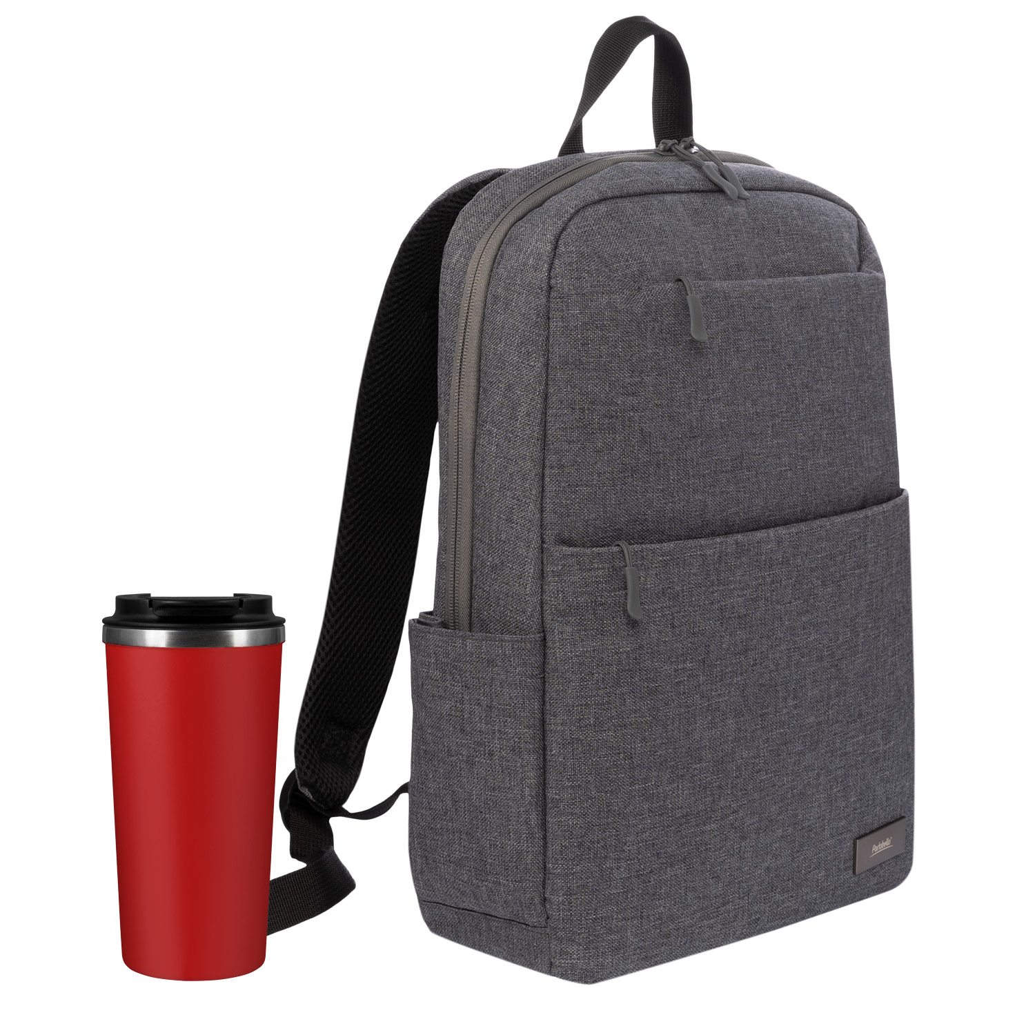 Подарочный набор Palermo, Forst, серый/красный (рюкзак, термокружка)-0
