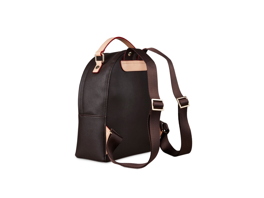 Рюкзак женский BUGATTI Ella, тёмно-коричневый, полиуретан, 24х11,5х28 см-3