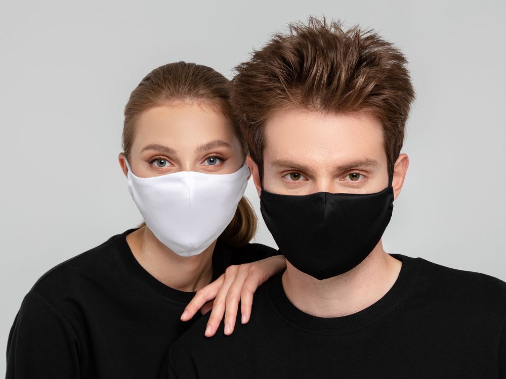 Маска для лица, черная-5