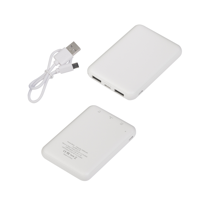 Зарядное устройство "Compact", 5000 mAh, белый-4