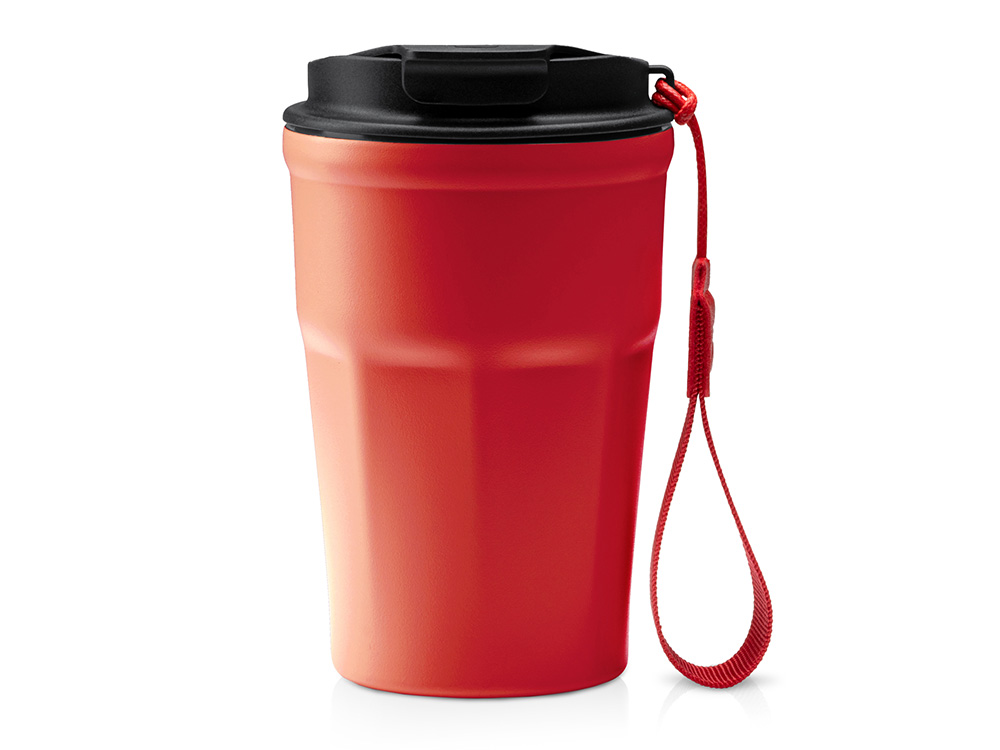 Термокружка KEURY из нержавеющей стали с двойными стенками и ручкой с керамической слоем, красный-0