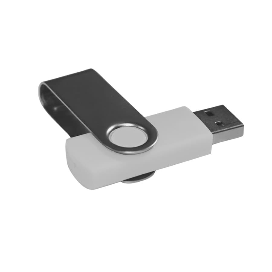 USB flash-карта DOT (8Гб), белый, 5,8х2х1,1см,пластик металл, белый, серебристый-2