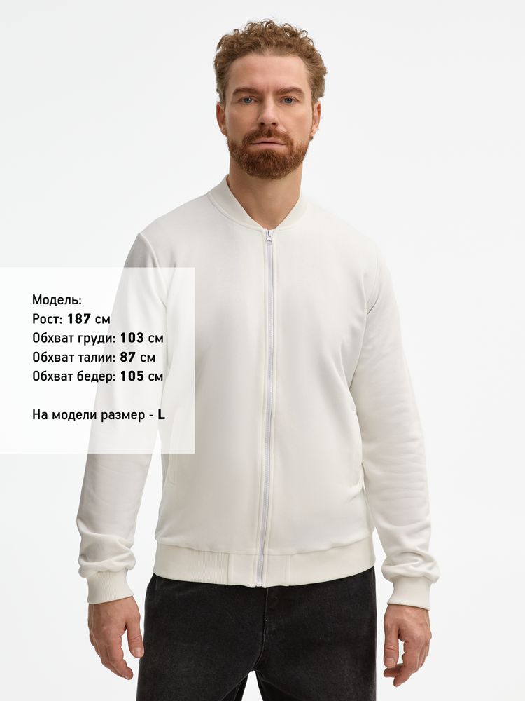 Бомбер унисекс Townie, молочно-белый-8