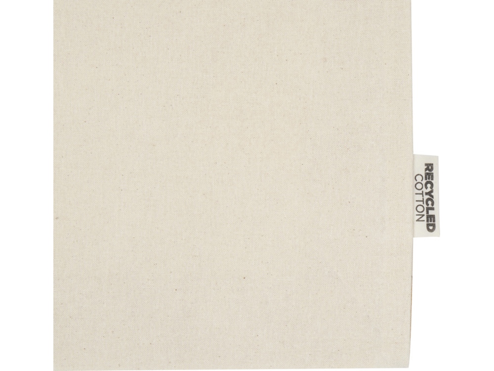 Madras эко- сумка с ластовицей из переработанного хлопка, сертифицированного согласно GRS, плотностью 140 г/м² - Натуральный-4