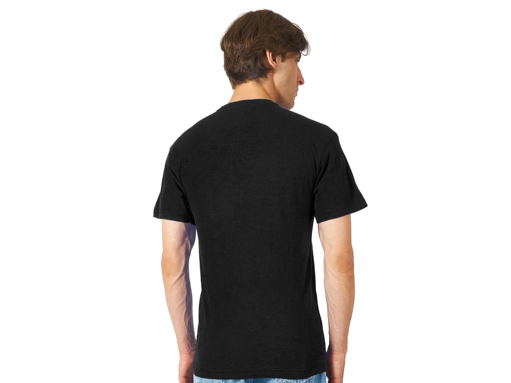 Футболка из джерси с протяжками Portofino унисекс, черный-4