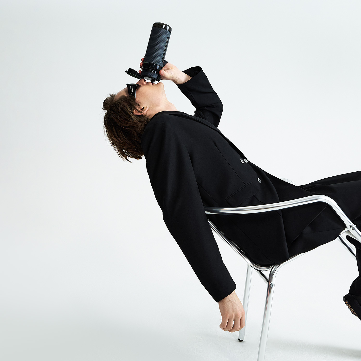 Бутылка для воды Вектор (Vector), черная-12