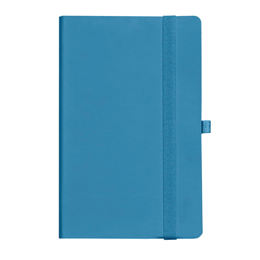 Бизнес-блокнот GRACY на резинке, формат А5, в линейку, лазурный-1