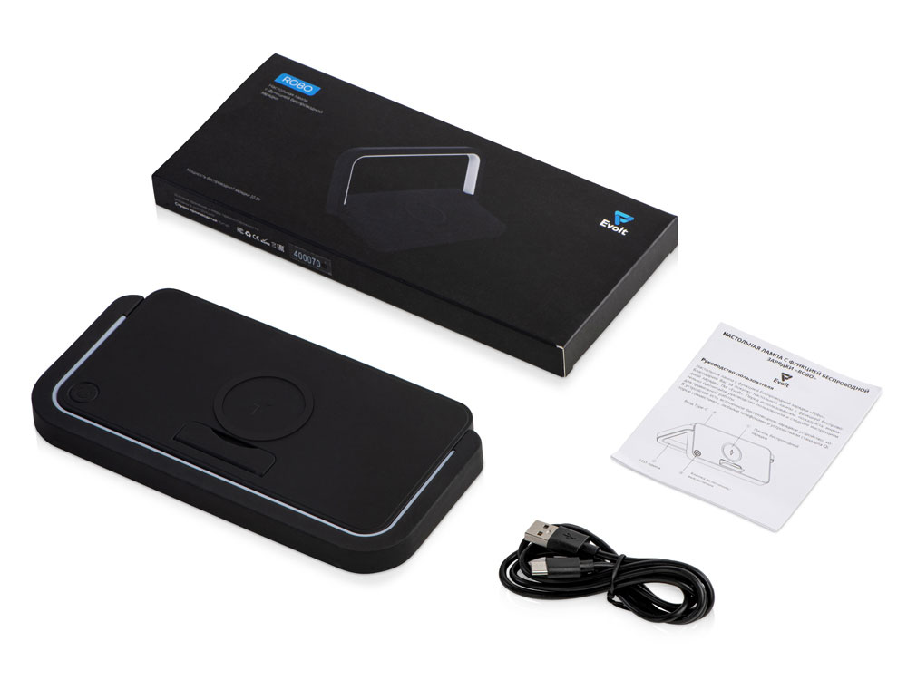 Беспроводная зарядка с лампой Robo, 10 W-15