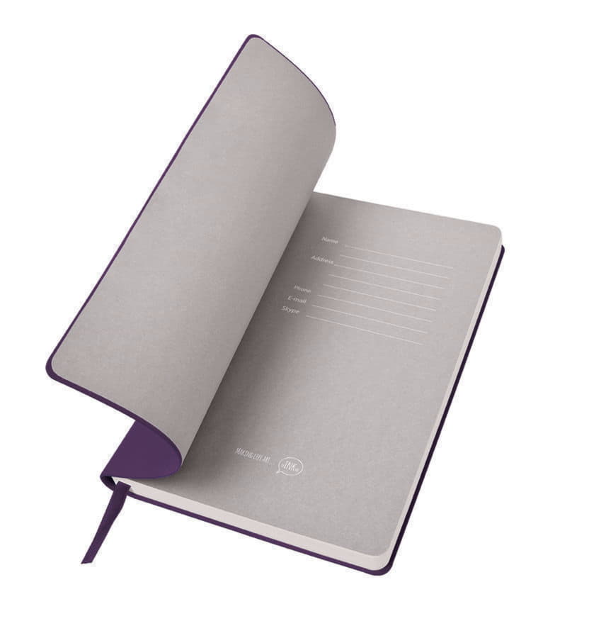 Бизнес-блокнот BIGGY, формат B5,  в клетку, фиолетовый-3