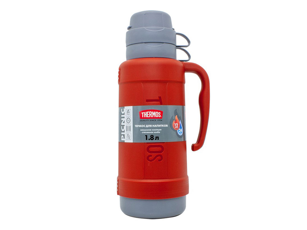 Термос со стеклянной колбой тм THERMOS PICNIC 40 Series Red 1,8L-0