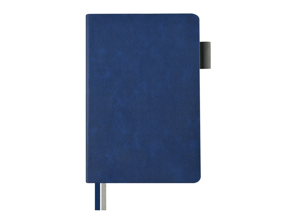 Блокнот А5 Boston, синий с серым срезом-3