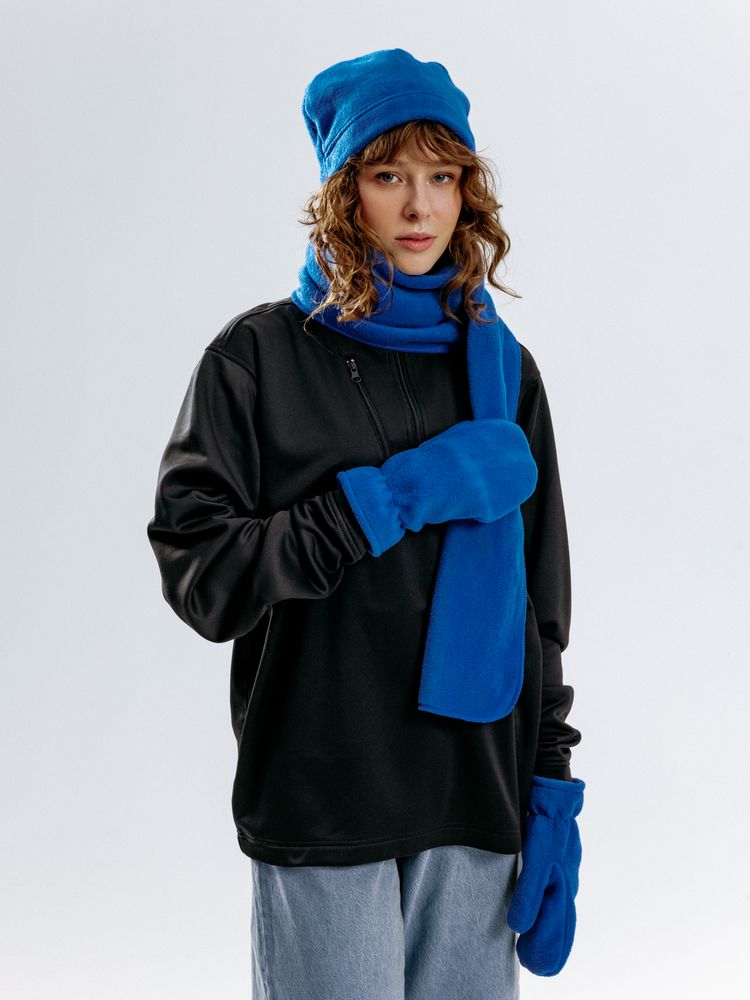 Шарф Fleecy, ярко-синий-3