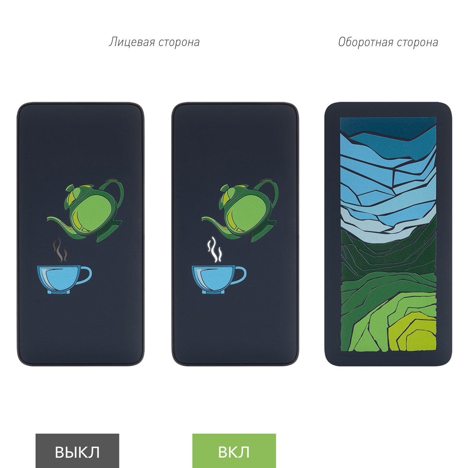 Внешний аккумулятор с подсветкой Анкор Плюс PD (Ancor PD Plus) 10000 mAh, синий-10