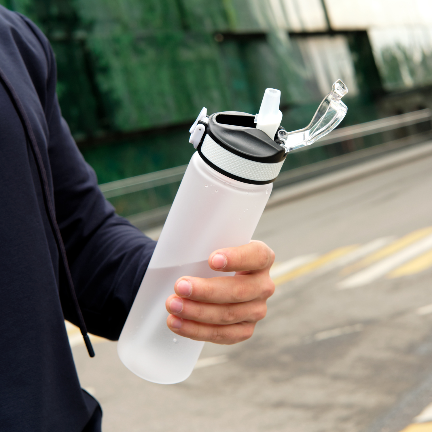 Бутылка для воды Flip, белая-10