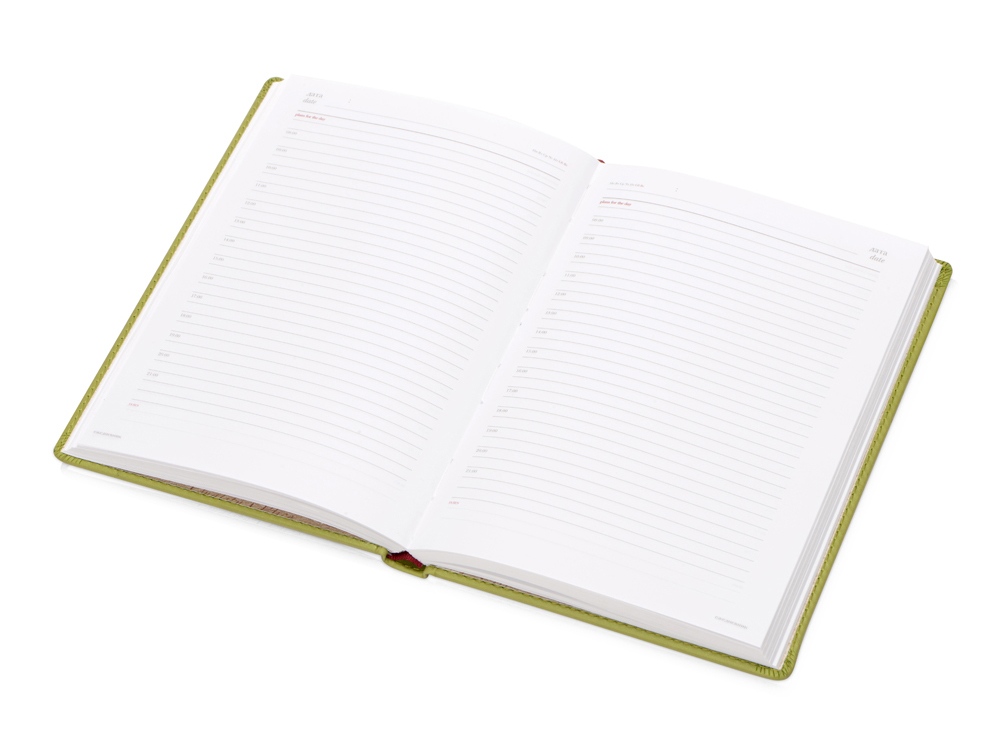 Ежедневник недатированный А5 Velvet, оливковый-1