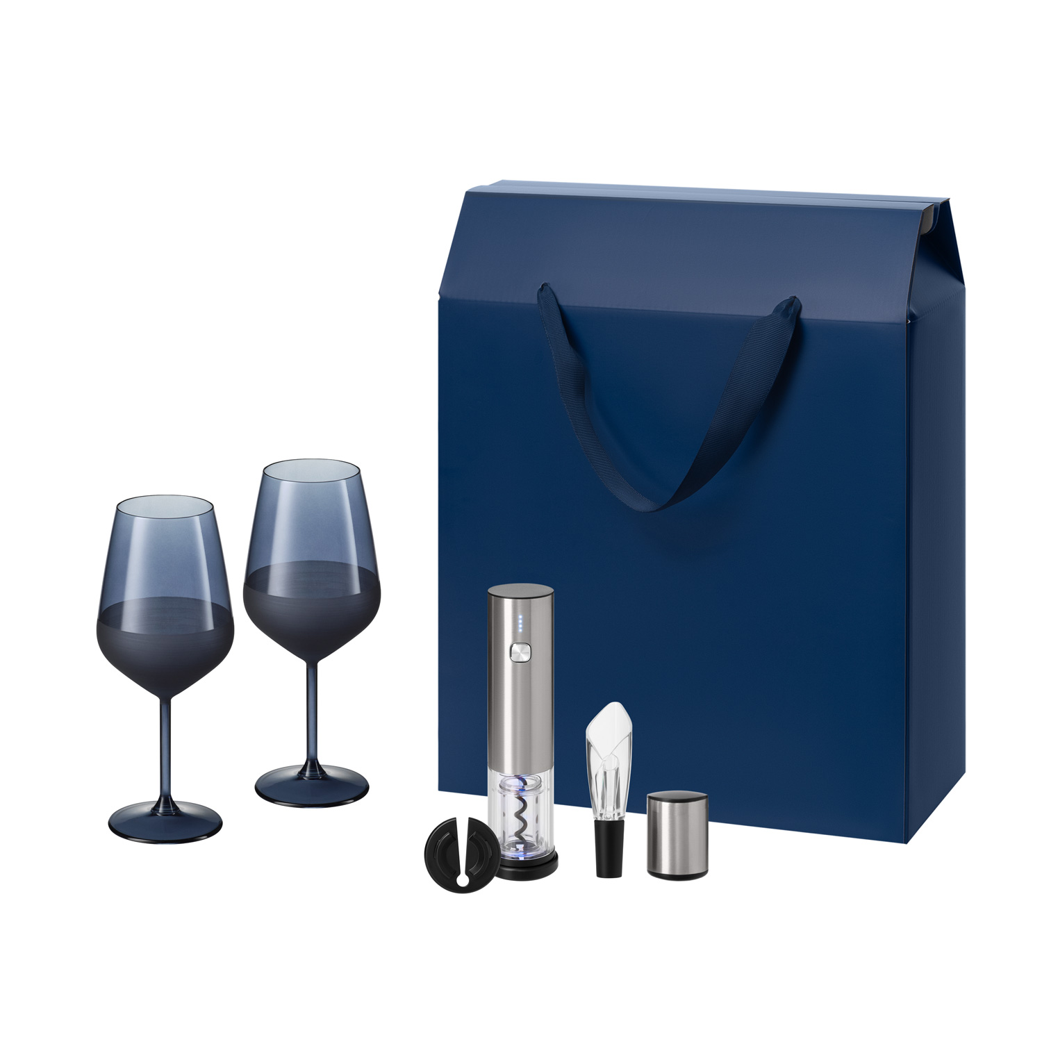 Подарочный набор Сапфир (Sapphire), Винтаро (Vintaro) (2 бокала + набор для вина)-0
