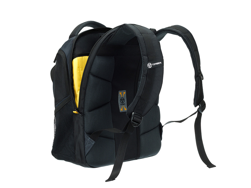 Рюкзак TORBER МЕГАПОЛИС с отделением для ноутбука 15.6, чёрный/серый, полиэстер, 35,5 х 23 х 45 см-10