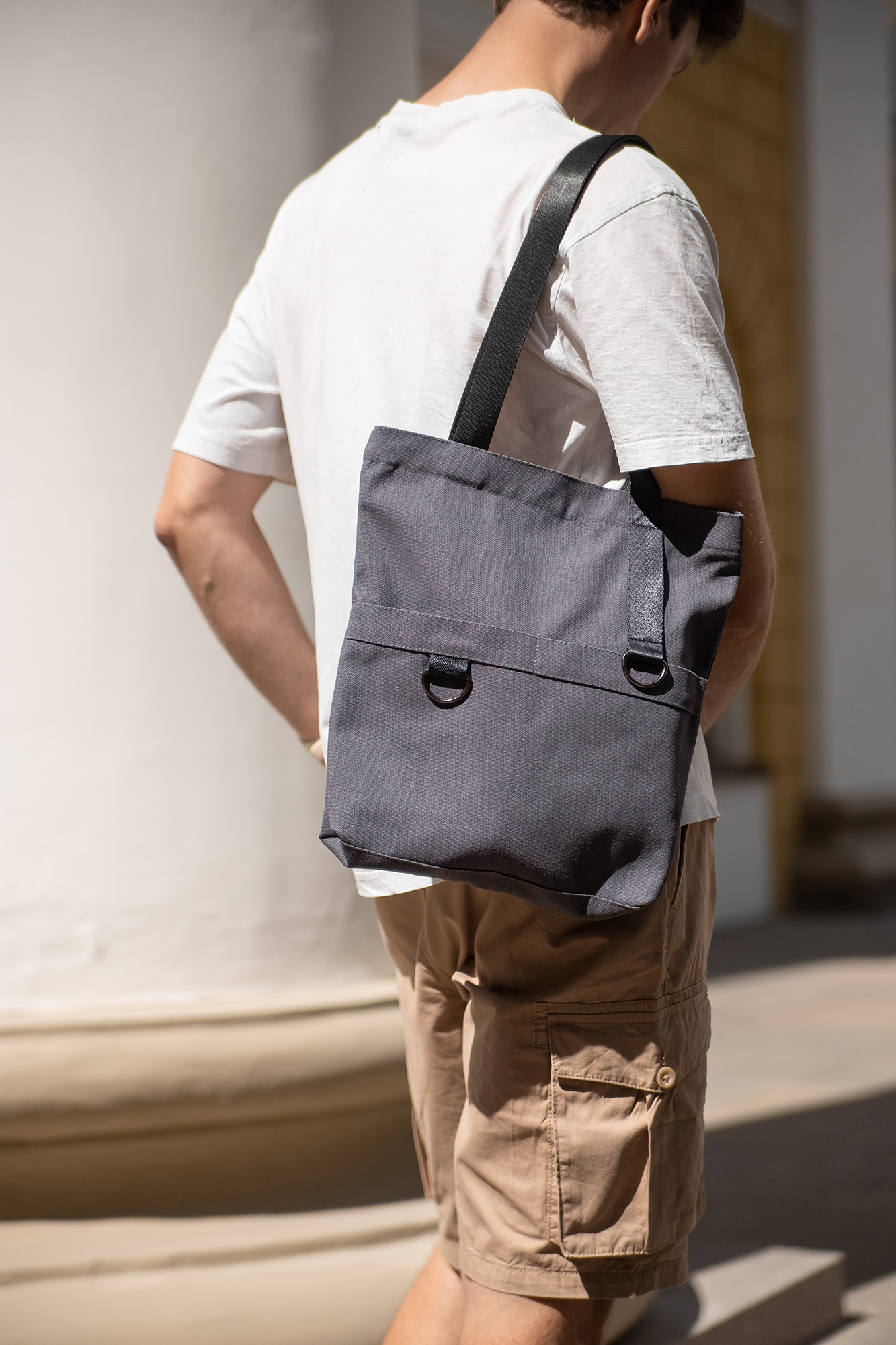 Шоппер Superbag ZIP, с двумя карманами и молнией (серый)-4