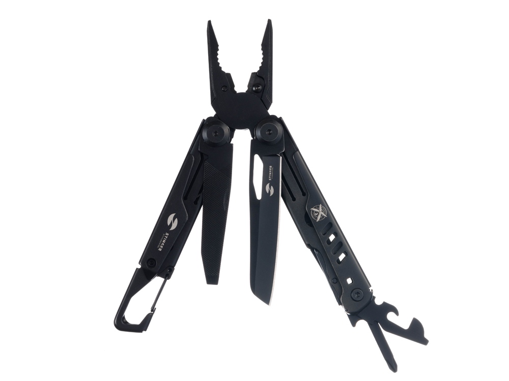 Мультитул Stinger, 115 мм, 14 функций, сталь, черный, в комплекте нейлоновый чехол-1