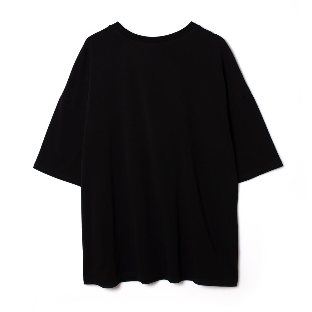 Футболка унисекс оверсайз Crosstown, черная-2