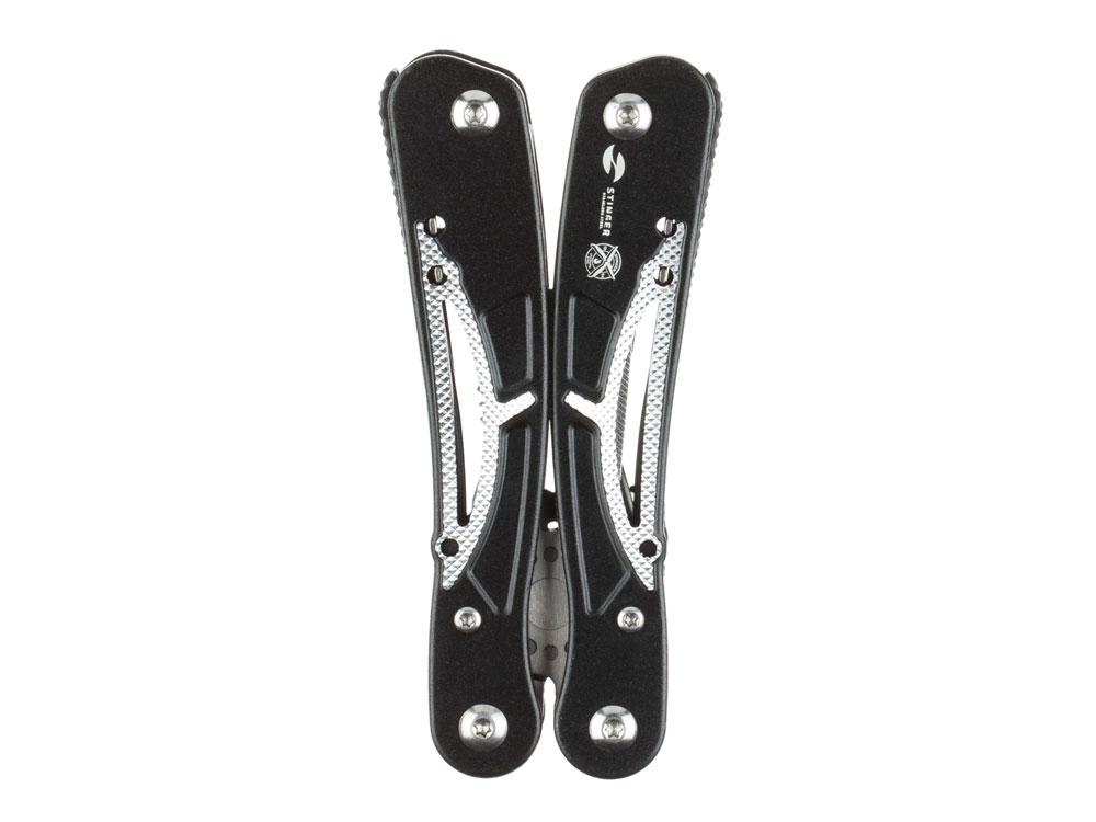 Мультитул Stinger, 105x45 мм, 13 функций, сталь/алюминий, серебристо-чёрный, в нейлоновом чехле-3