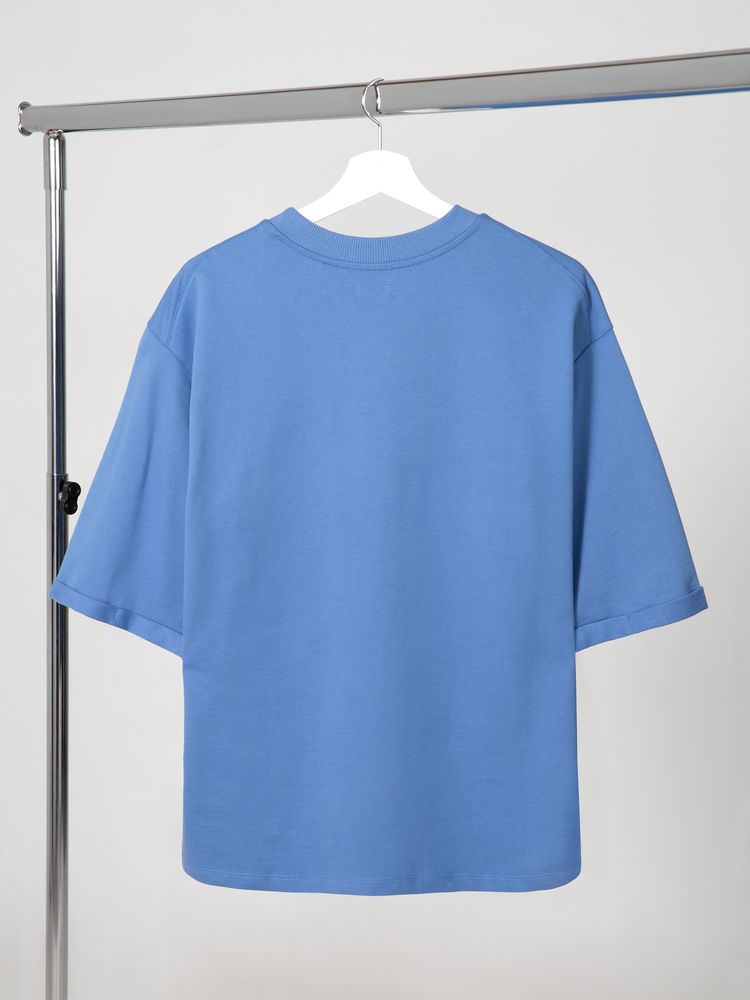 Футболка оверсайз унисекс Kosmos 2.0, синяя-2