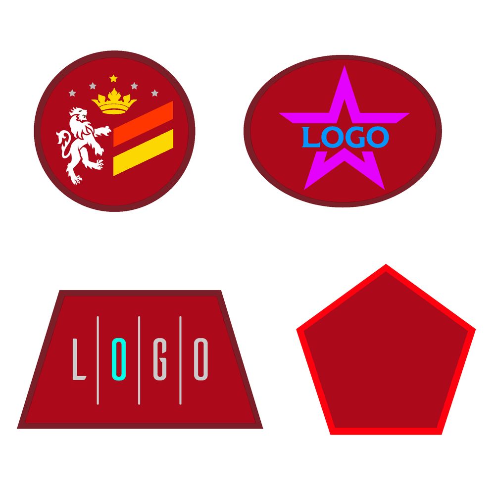 Шеврон из габардина Gabo L, красный-0