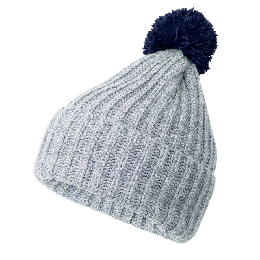 Шапка и шарф GoSnow с ярким помпоном и кисточками, темно-синий-2