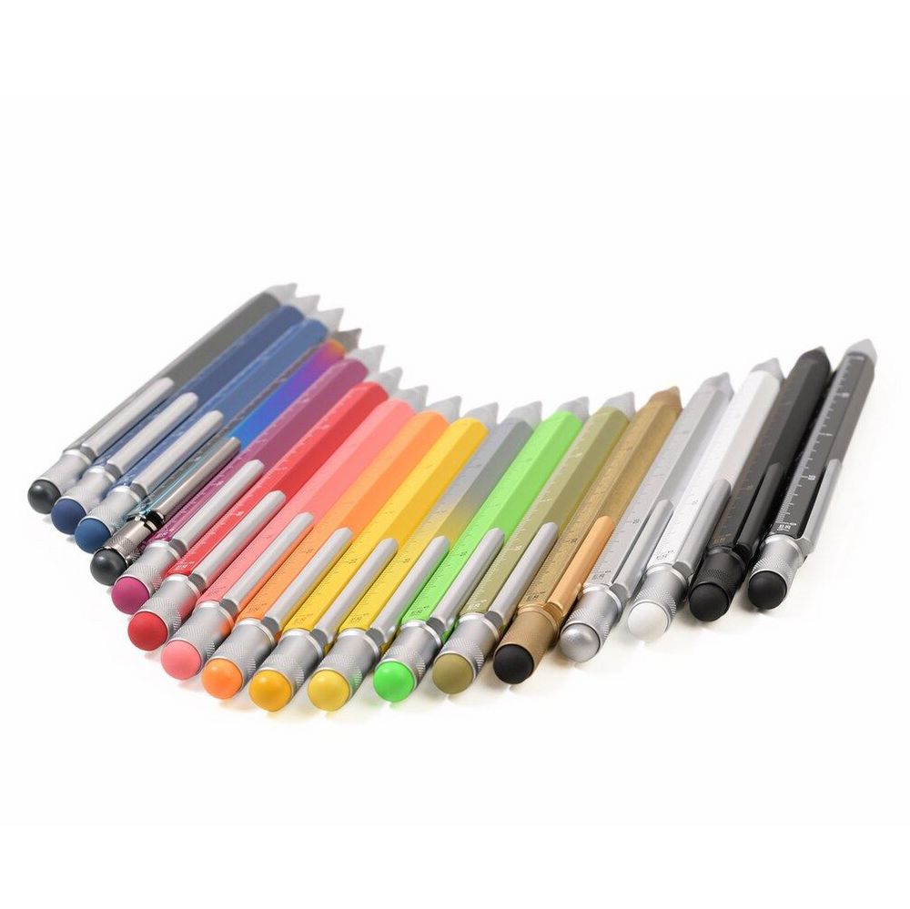 Ручка шариковая Construction, мультиинструмент, красная-2