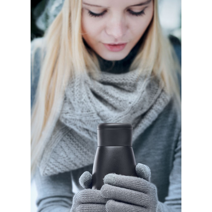 Бутылка термическая, черный-12