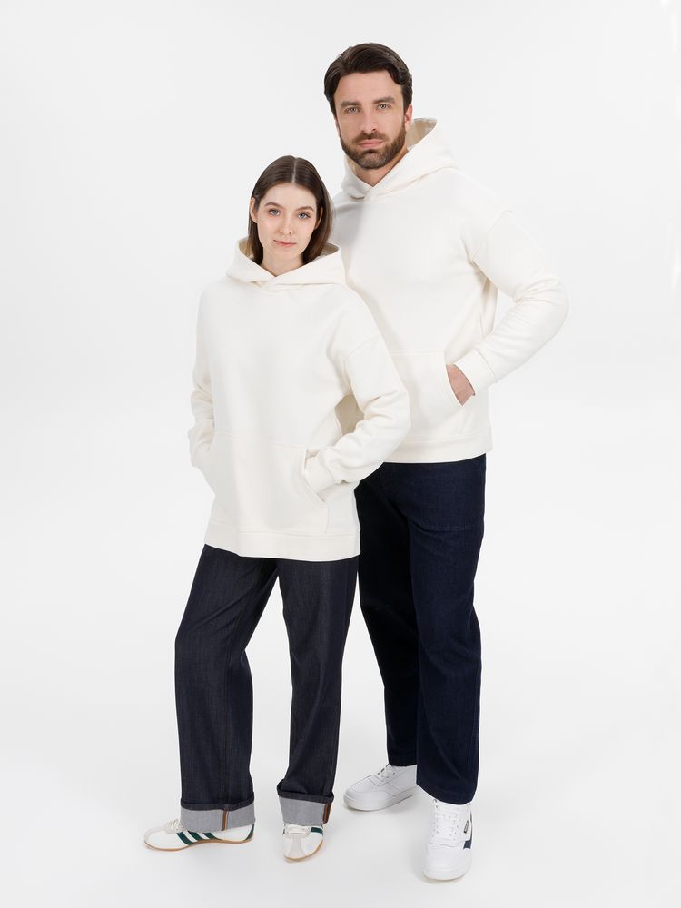 Худи оверсайз унисекс Snuggie, молочно-белое-5