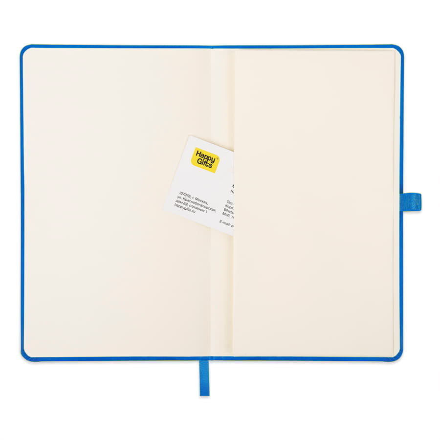 Ежедневник недатированный HAMILTON, A5, ярко-синий, кремовый блок, ярко-синий-1