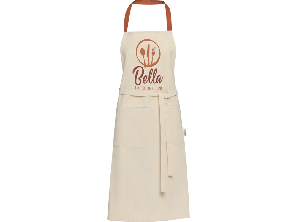 Nia фартук из переработанного хлопка плотностью 200 г/м² - красный кирпичный-4