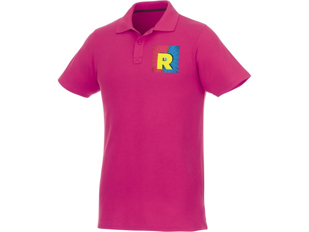 Мужское поло Helios с коротким рукавом, фуксия-5