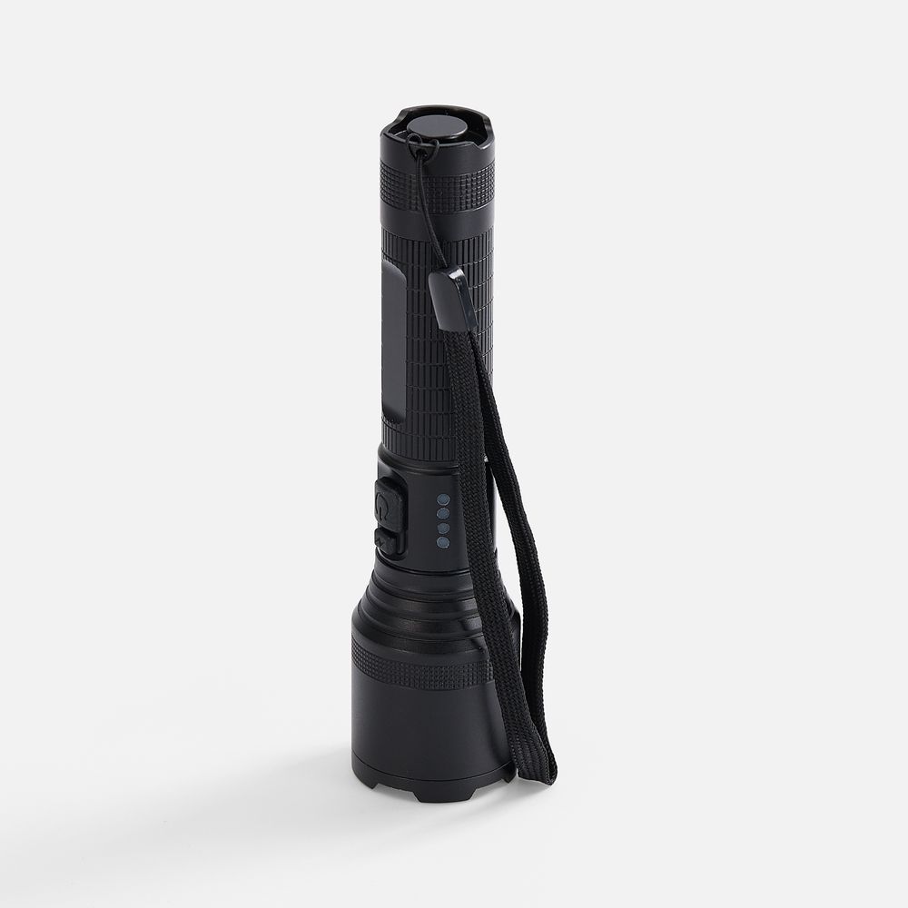 Фонарь аккумуляторный с фокусировкой луча FarSee, черный-2