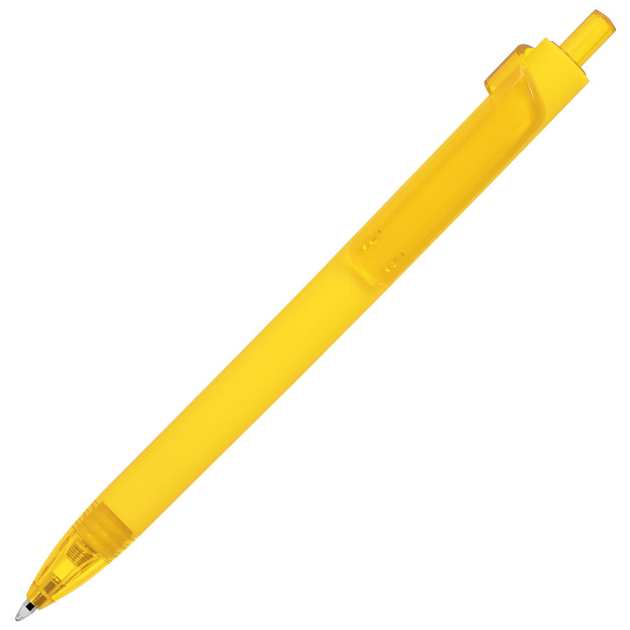 Ручка шариковая FORTE SOFT, покрытие soft touch, желтый-0