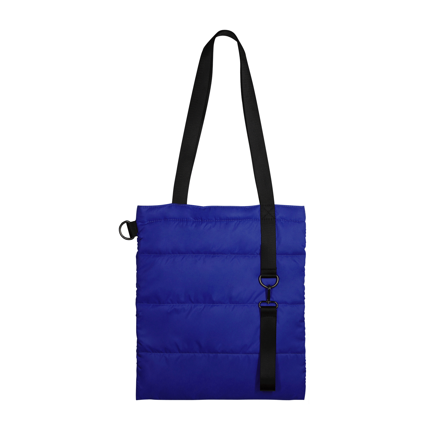 Шоппер Superbag Bubble New, стёганый, со скрытой магнитной кнопкой (синий с чёрным)-2