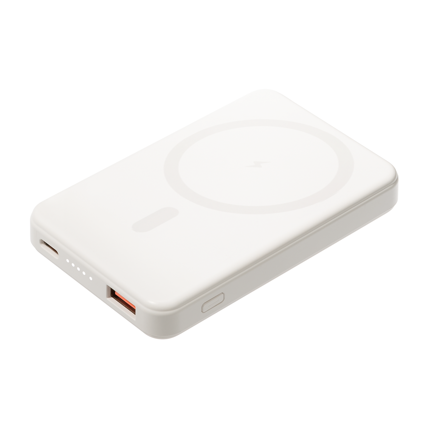 Внешний аккумулятор Ларго PD (Largo PD) 5000mAh с функцией беспроводной зарядки 15W, белый-0