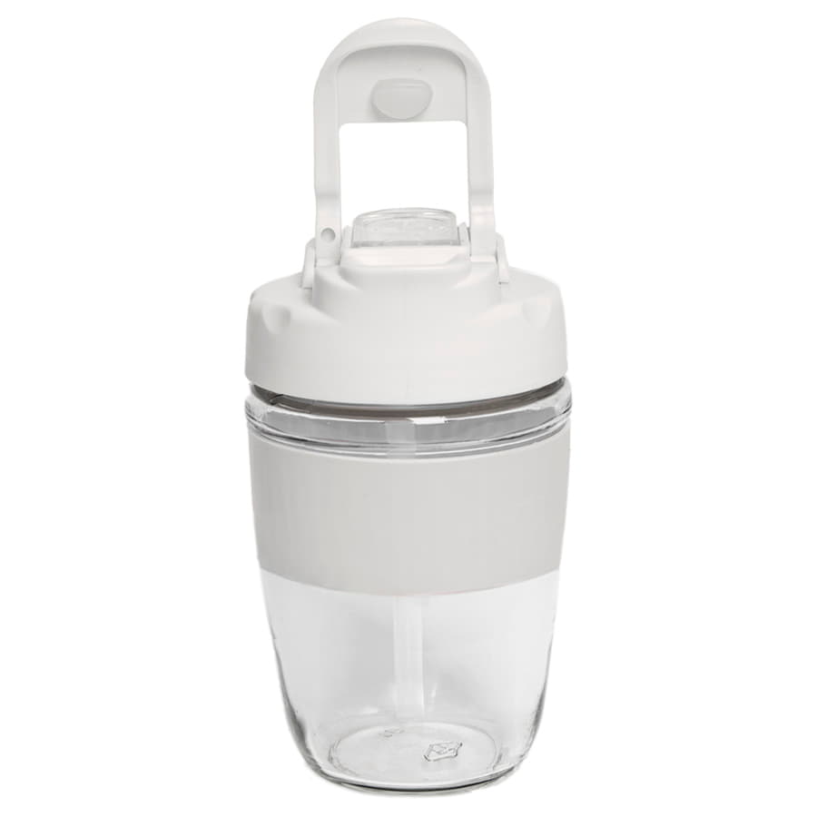 Стакан EASY с крышкой, 400мл, прозрачный, белый-1