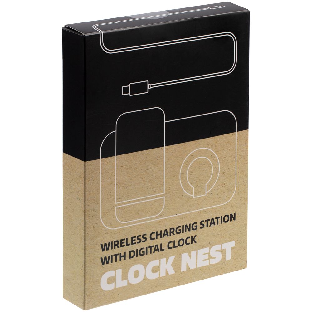 Зарядная станция с часами Clock Nest, черная-5