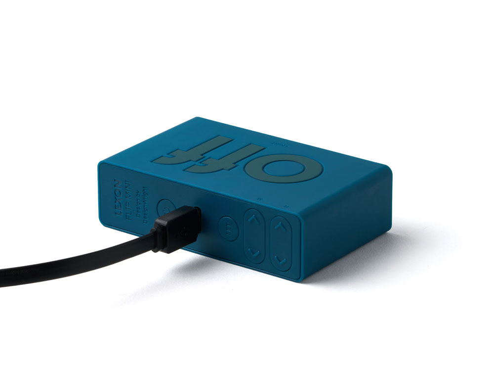 Часы настольные Flip Mini, темно-бирюзовый-5