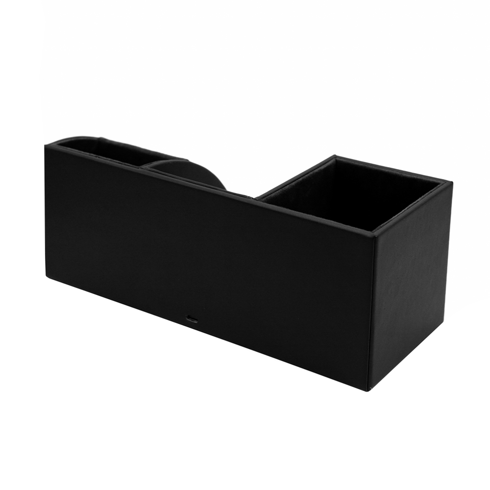 Настольный органайзер Boss c беспроводной зарядкой, Черный-3