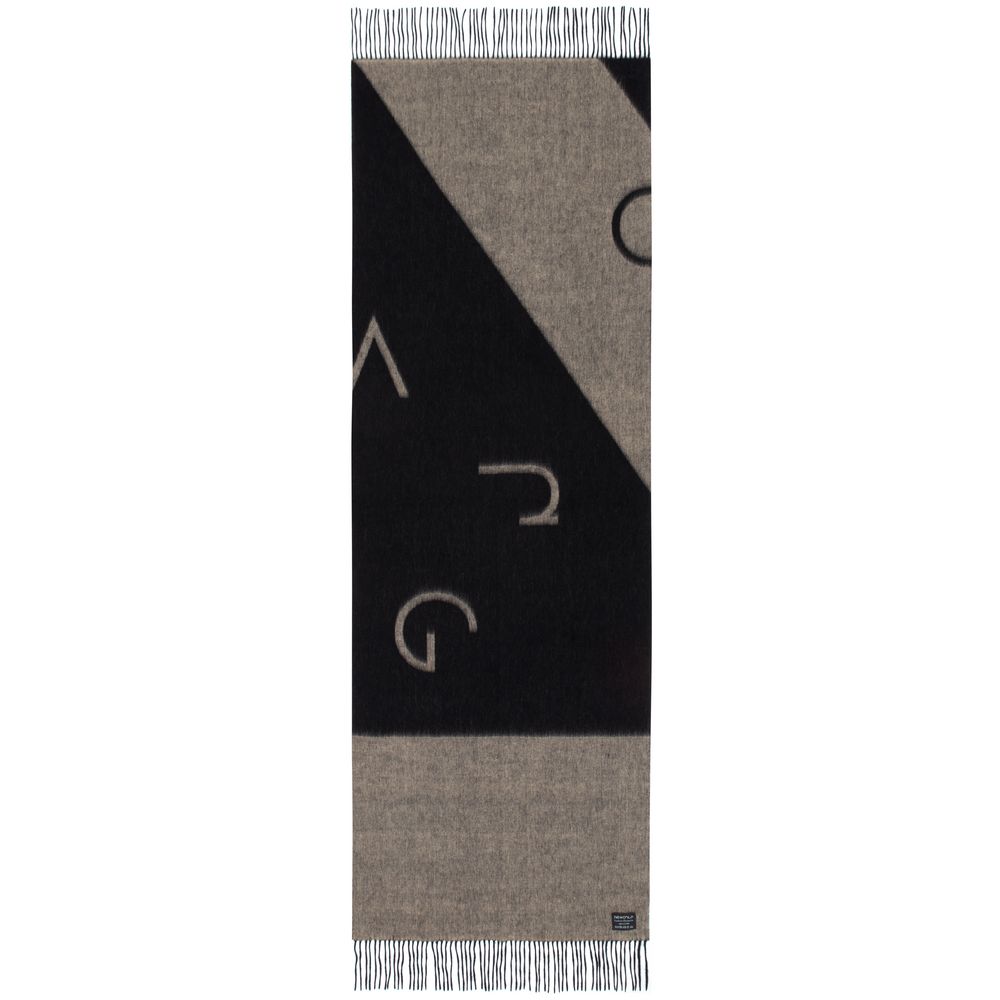 Палантин Charming, черный с бежевым-5