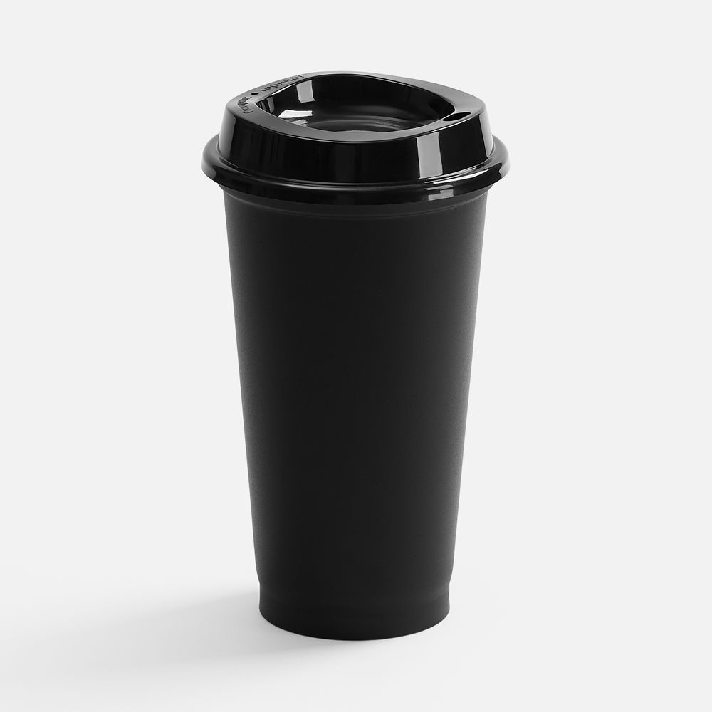 Стакан с крышкой Color Cap, ver.2, черный-1
