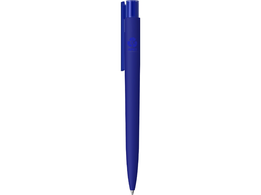 Шариковая ручка RECYCLED PET PEN PRO K transparent GUM soft-touch, синий-1