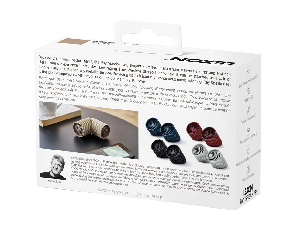 Беспроводная колонка Ray Speaker, серебристый-9