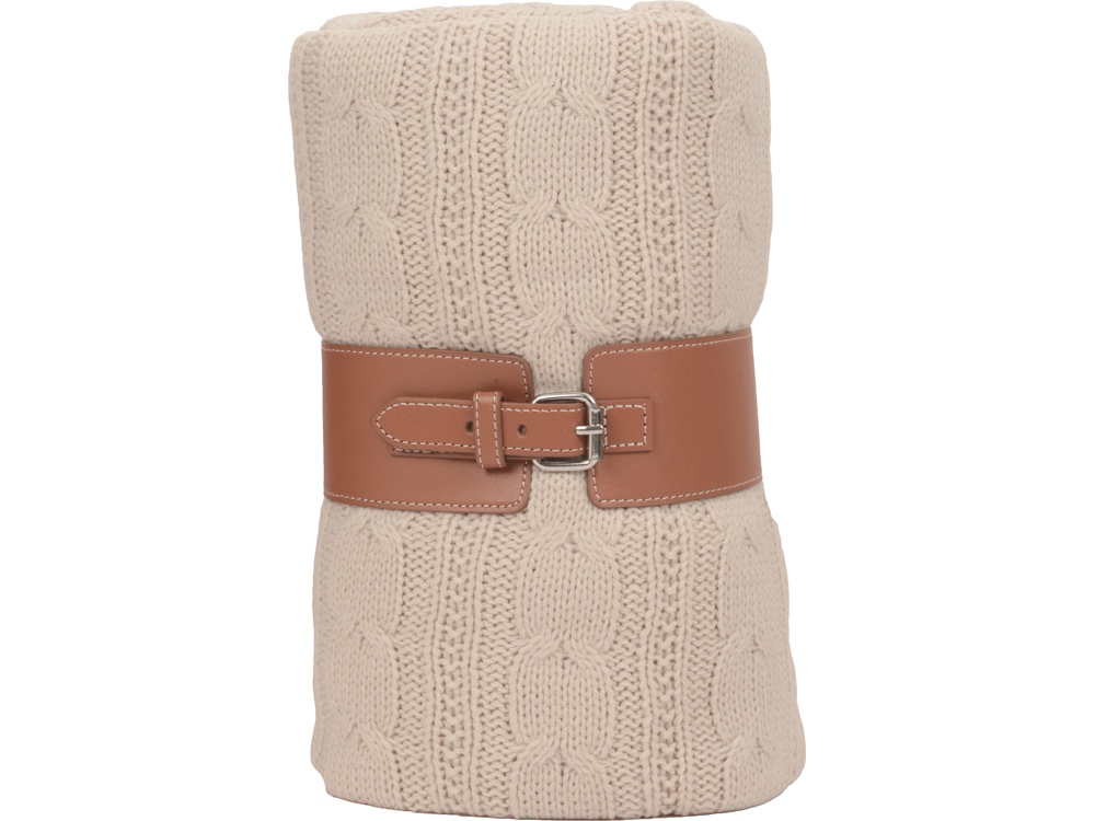 Плед акриловый Braid, бежевый-3