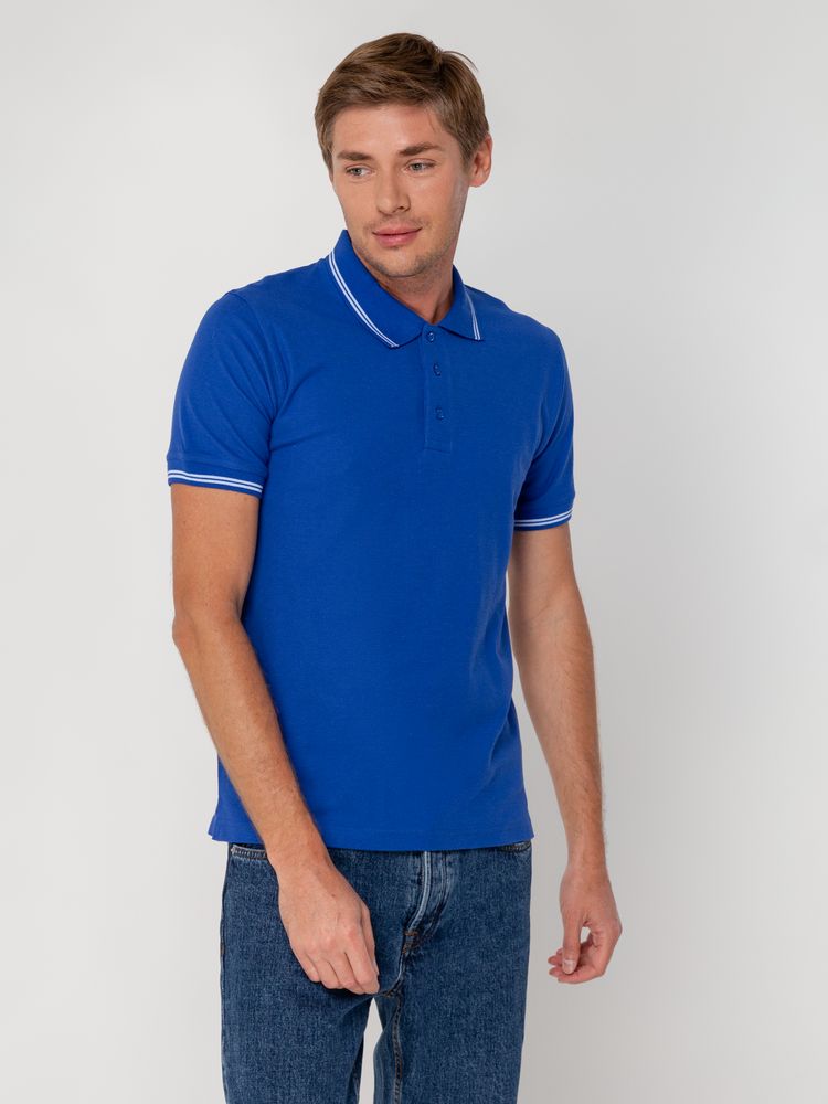 Рубашка поло Virma Stripes, ярко-синяя-3