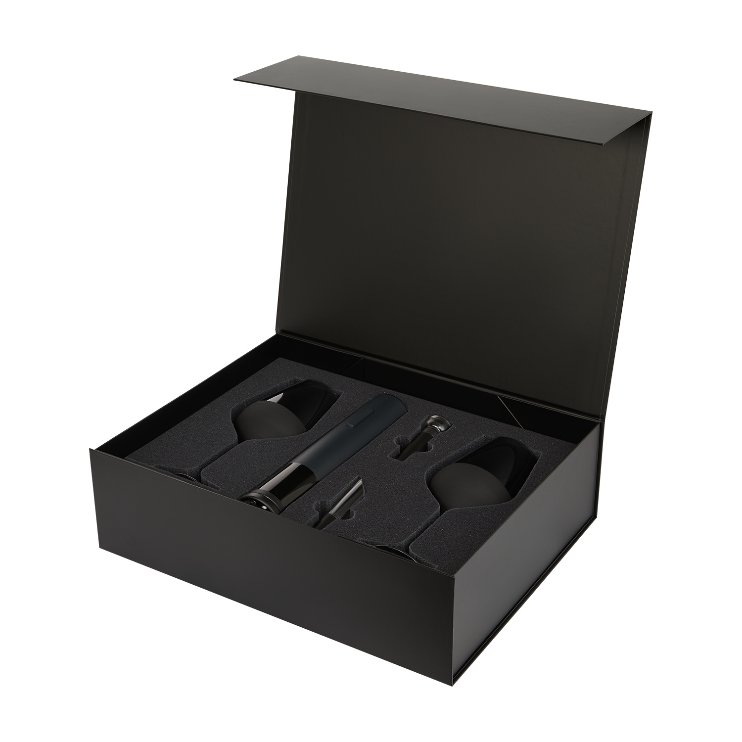 Подарочный набор 2 бокала для вина Блэк Эдишн (Black Edition) + набор для вина Сакраменто (Sacramento) в черной коробке-2