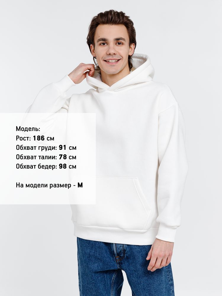 Худи оверсайз унисекс Go Easy, молочно-белое-3